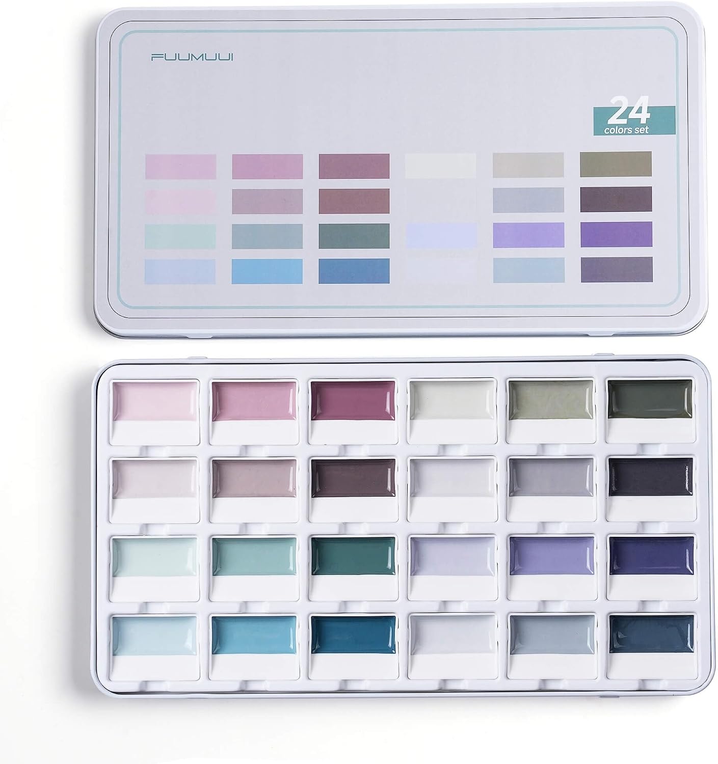 Detalle de Fuumuui CREAMORA 24-Colour Opaque Semi-Moist Watercolour Paint Set