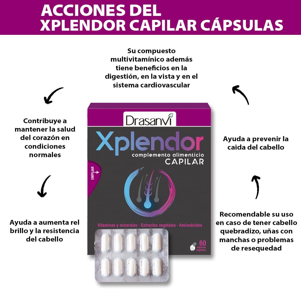 Thumbnail 3 de DRASANVI XPLENDOR CAPILAR 60 cápsulas