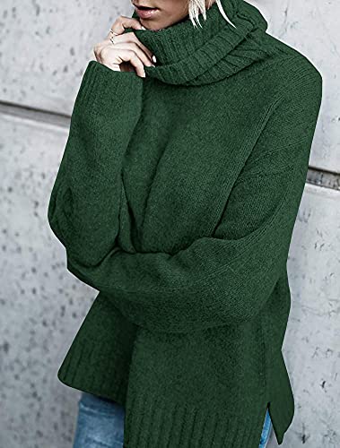 Detalle de FISACE Womens Oversized Turtleneck Pullover Sweater