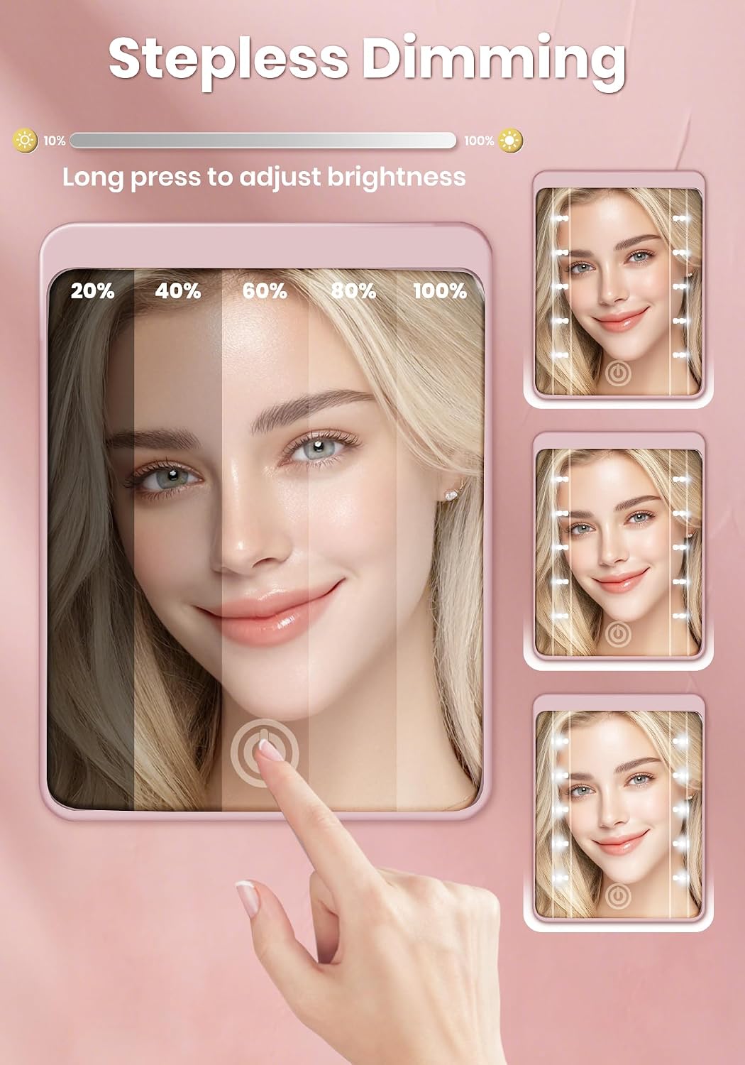 Thumbnail 2 de SisKokoro Rechargeable Compact Makeup Mirror, 30X Magnification & 3 Light Modes