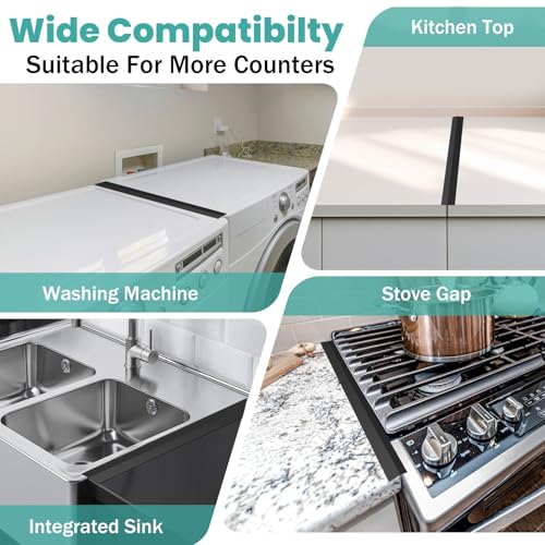 Thumbnail 6 de LIFFEE Stove Gap Covers: Stainless Steel Gap Filler (2 Pack) in Black