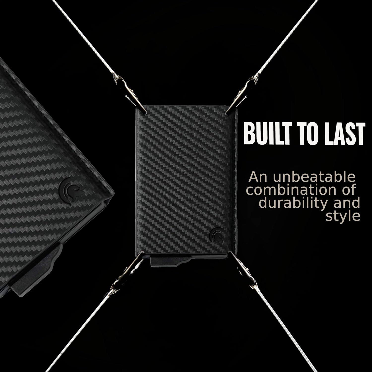 Thumbnail 1 de POWR Carbon Fibre Metal Card Holder slim RFID wallet 💳