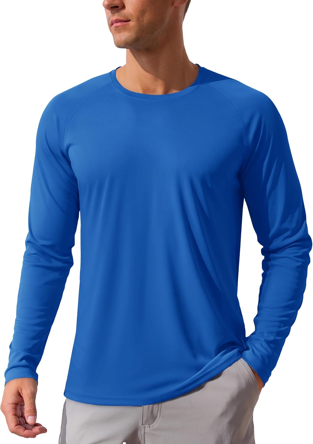 Detalle de TACVASEN Men’s UPF 50+ long sleeve UV protection T-shirt (casual outdoor hiking)