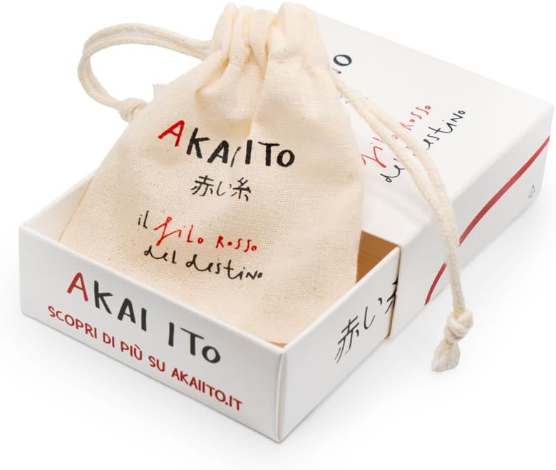 Detalle de KAKI La Felicità è Nelle Piccole Cose: Braccialetti di coppia Filo Rosso del destino in colore Oro