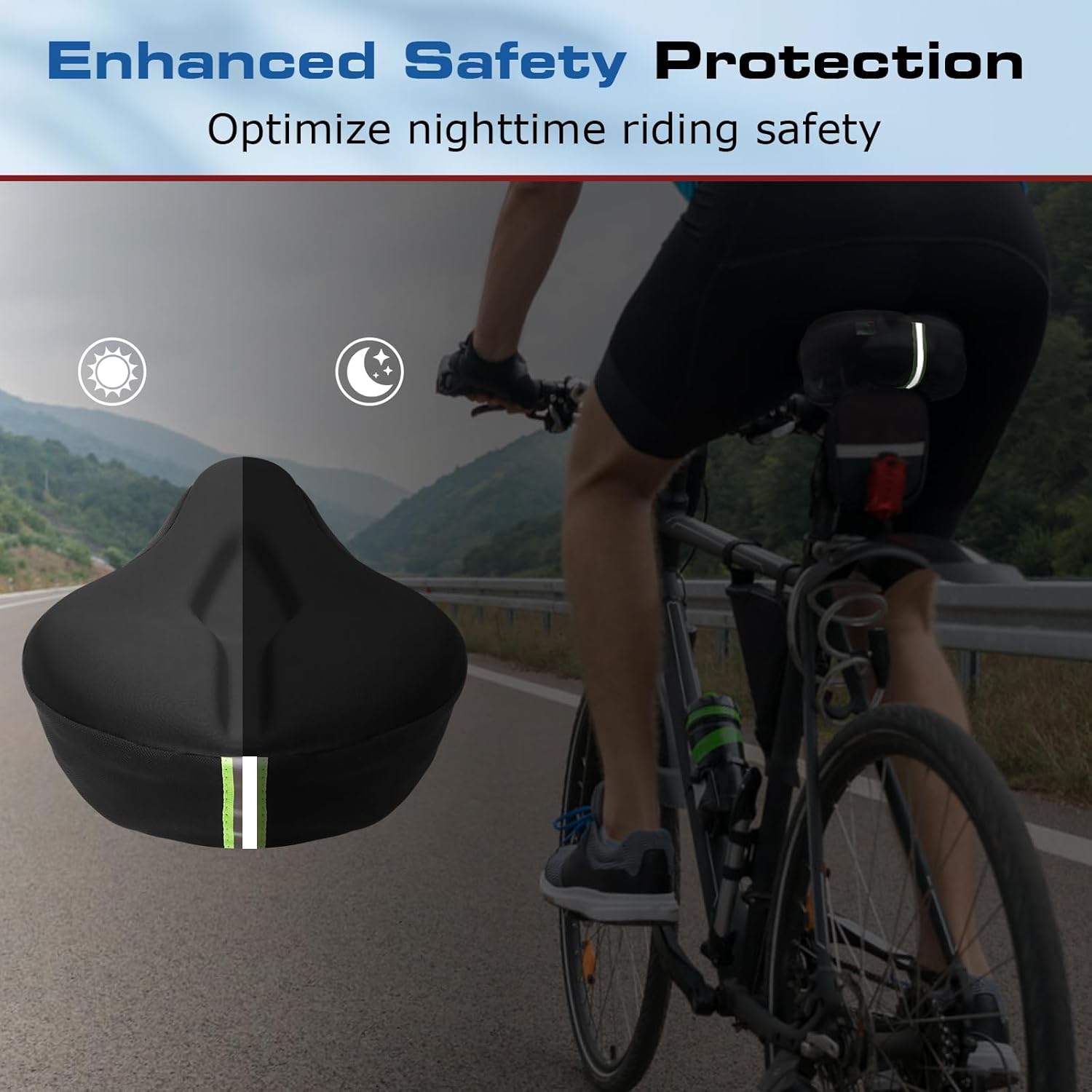 Thumbnail 6 de Zacro Gel Padded Bike Seat Cushion – Ergonomic, Extra Soft Cover for Indoor & Outdoor Rides