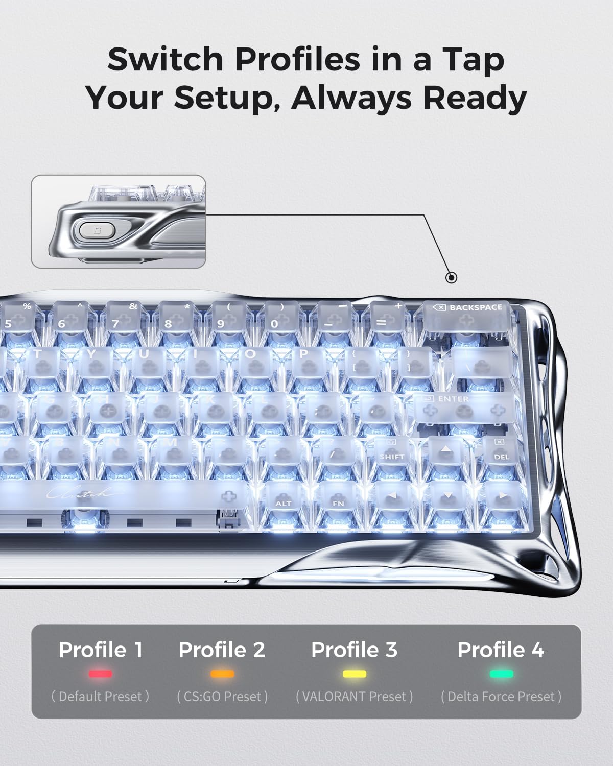 Thumbnail 5 de GravaStar Mercury V60 Pro 60% HE Magnetic Gaming Keyboard (True 8KHz, 0.005mm actuation, aluminum frame)