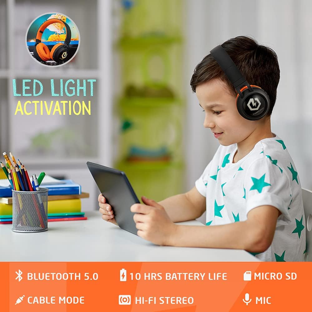 Thumbnail 1 de PowerLocus Cuffie Bluetooth per Bambini – Over-Ear wireless con limitatore a 85 dB e 9 ore di autonomia