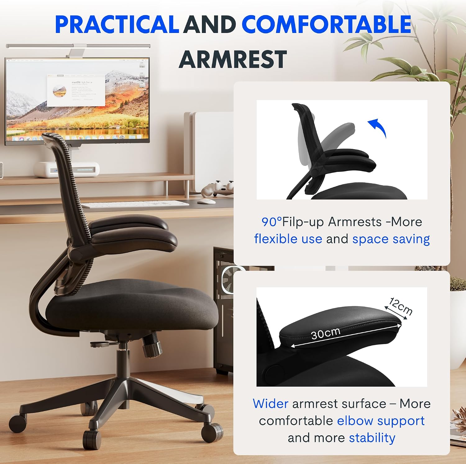 Thumbnail 4 de FLEXISPOT Heavy-Duty Ergonomic Office Chair (227 kg Capacity) for Big & Tall Users