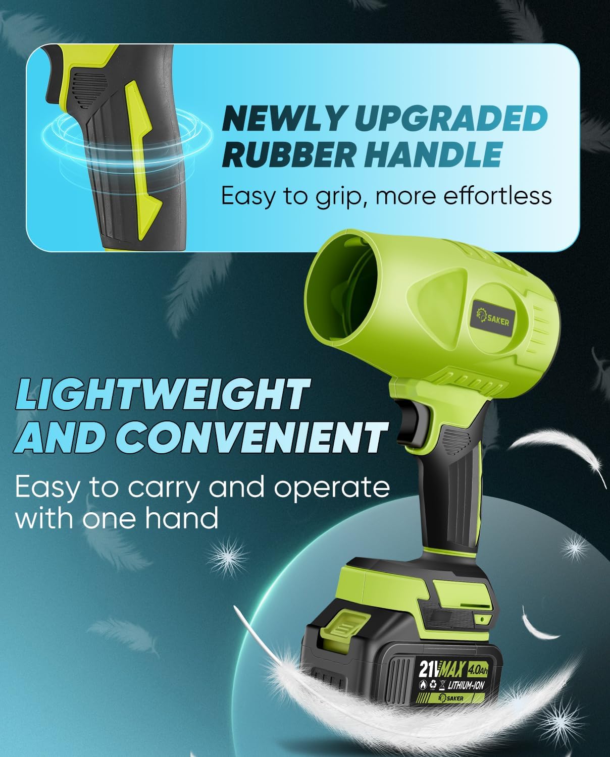 Detalle 2 de Saker Cordless Leaf Blower 180,000 RPM ๐