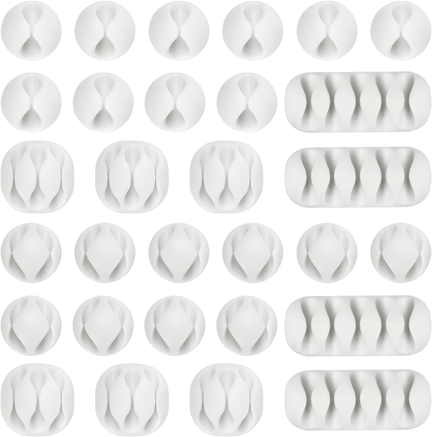 Thumbnail 6 de URAQT Kabelclips / Kabelhalter-Set für den Schreibtisch (20 Stück, schwarz) – für Kabel bis 6 mm