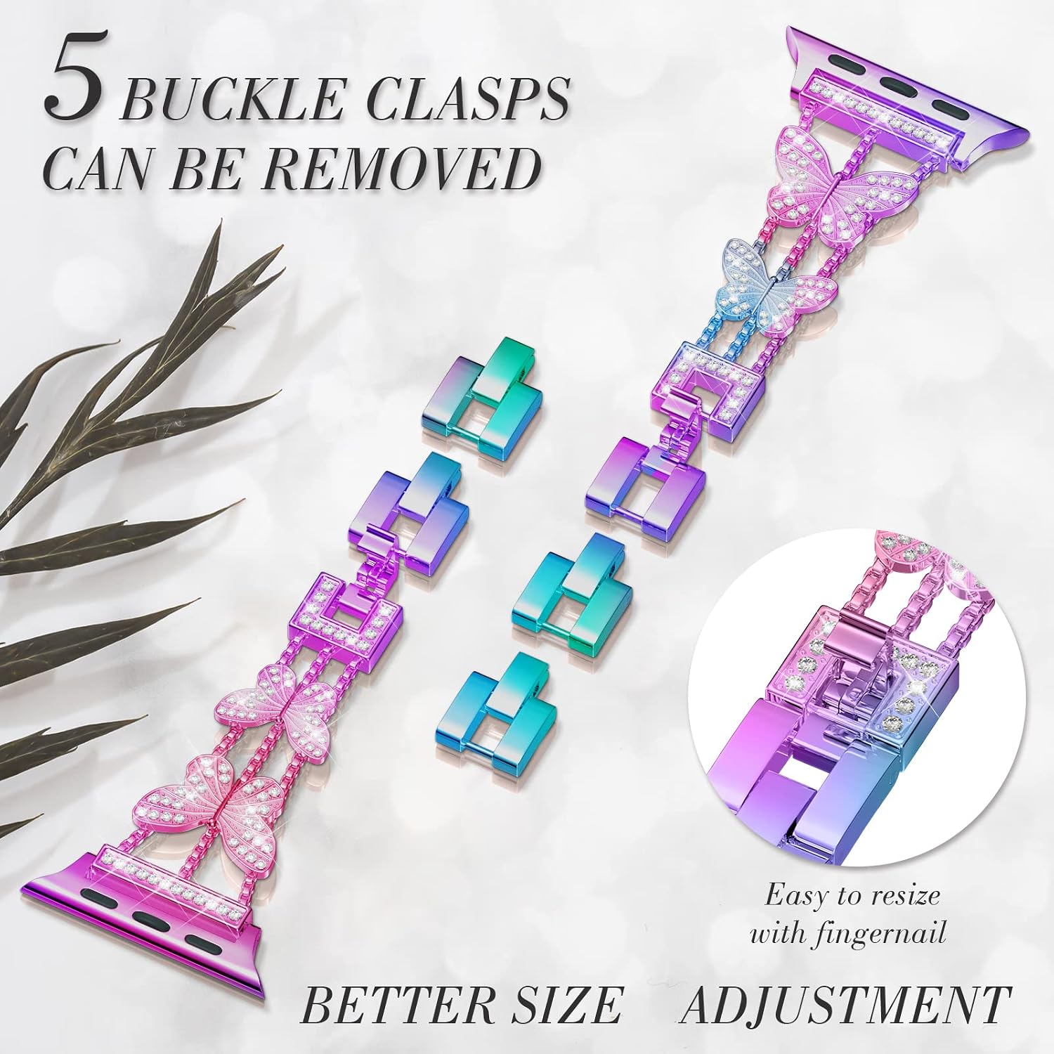 Thumbnail 3 de Musk-MSKR Diamond Band for Apple Watch