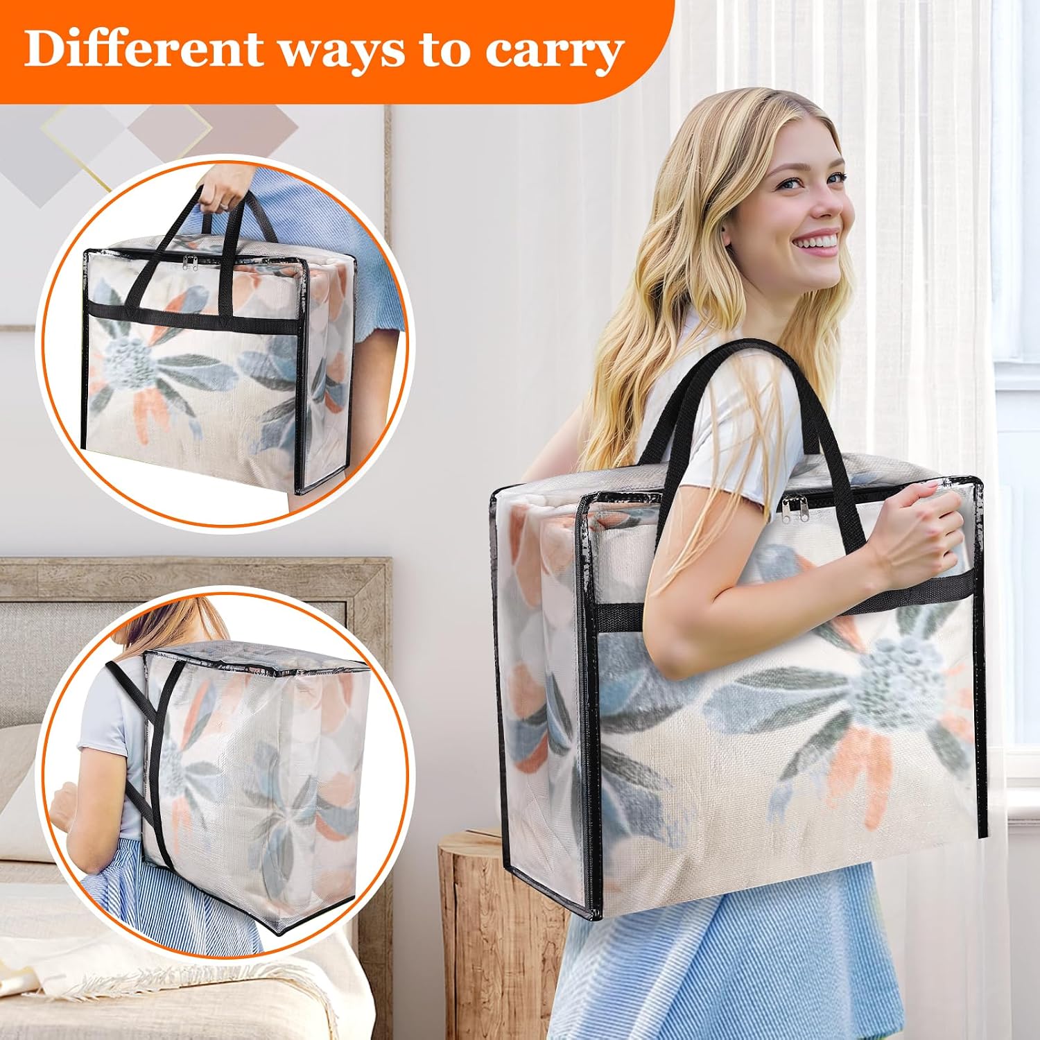Detalle 2 de TasticTotes Clear Storage Bags 40L
