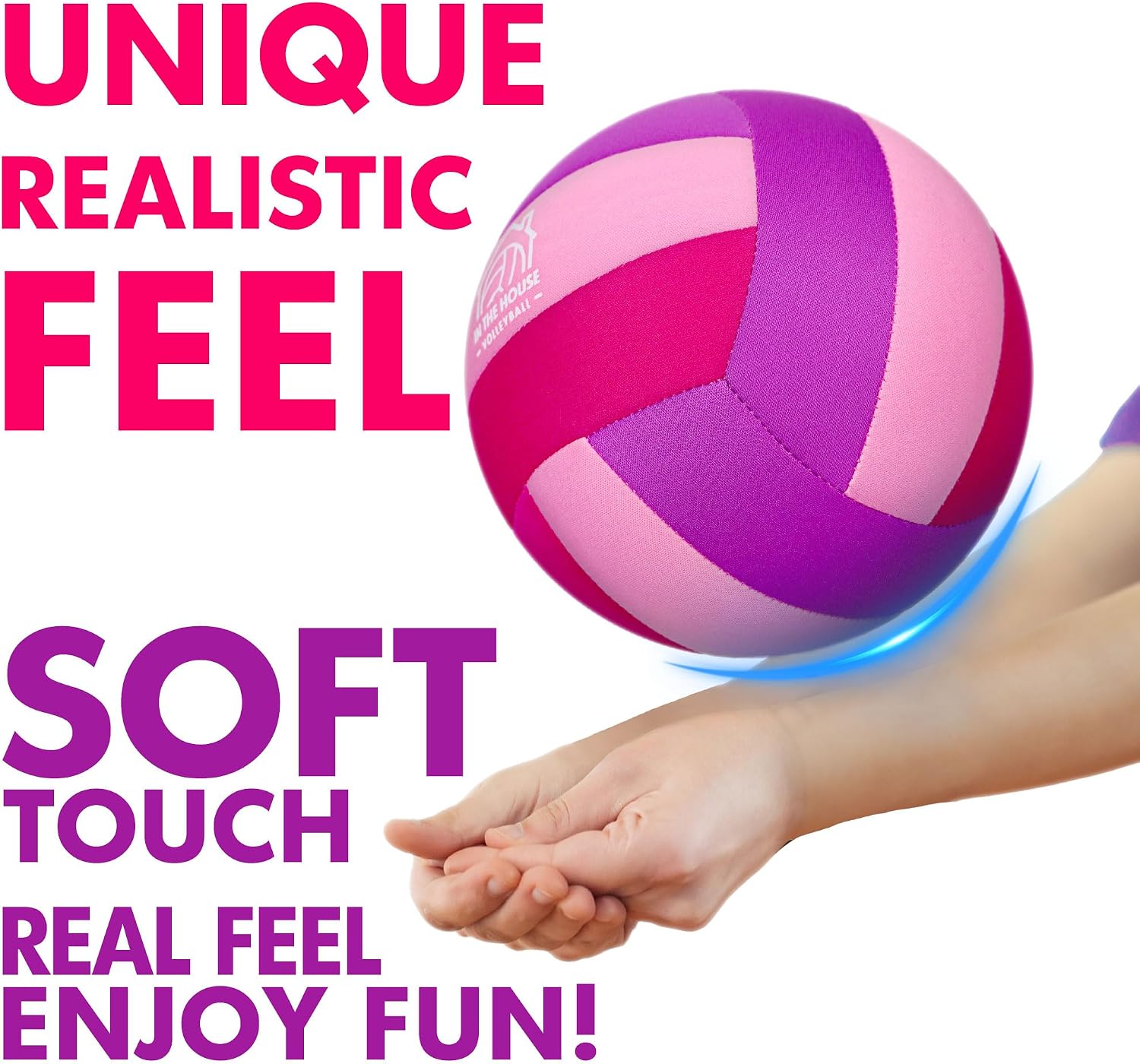 Thumbnail 1 de AceVernine Soft Indoor Volleyball, 8.2-Inch Pink, Lightweight 9 oz