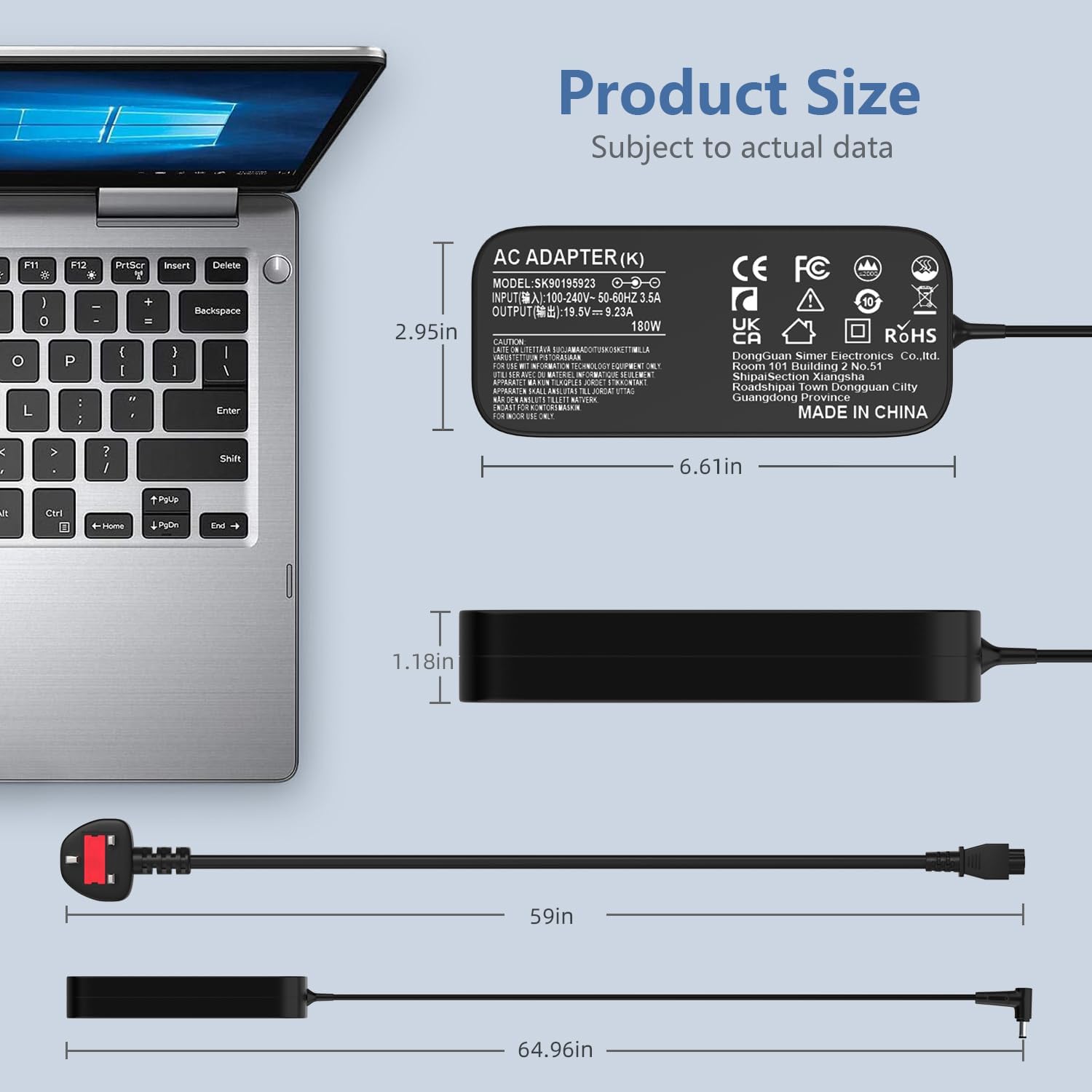 Thumbnail 6 de 180W Laptop Charger for Asus ROG Zephyrus, TUF and Strix Series (ADP-180MB F)