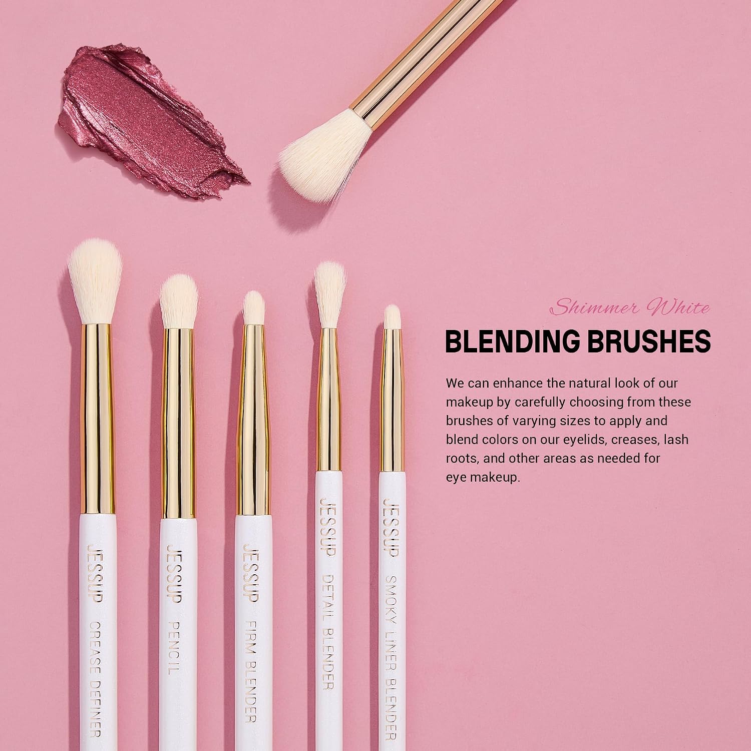 Thumbnail 2 de Jessup set pennelli occhi 15 pezzi T519 – Pennelli vegani per sfumatura, eyeliner e sopracciglia
