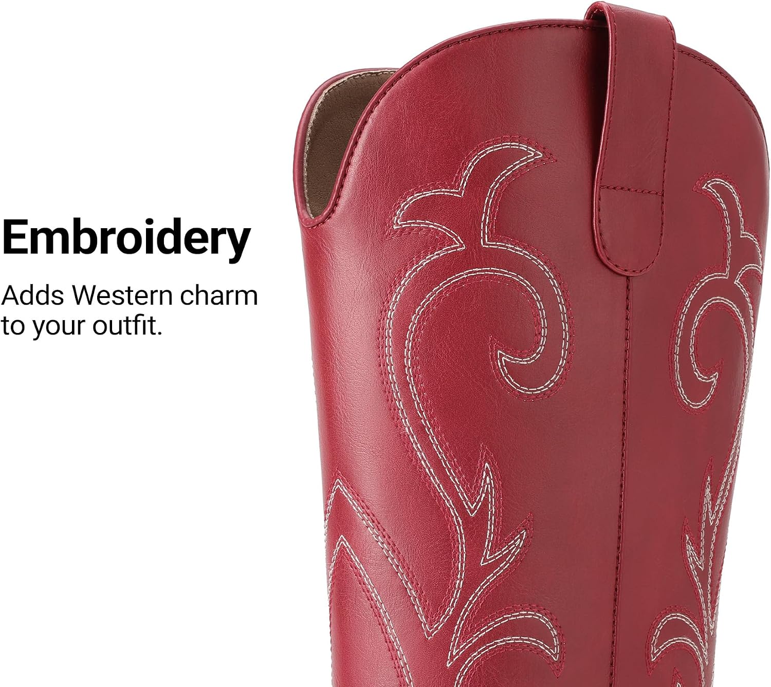 Detalle de DREAM PAIRS Women's Western Boots with Square Toe