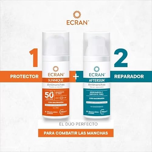 Thumbnail 7 de ECRAN SUNNIQUE Protector Facial Antimanchas SPF 50+ con Niacinamida y Ácido Hialurónico, 50 ml