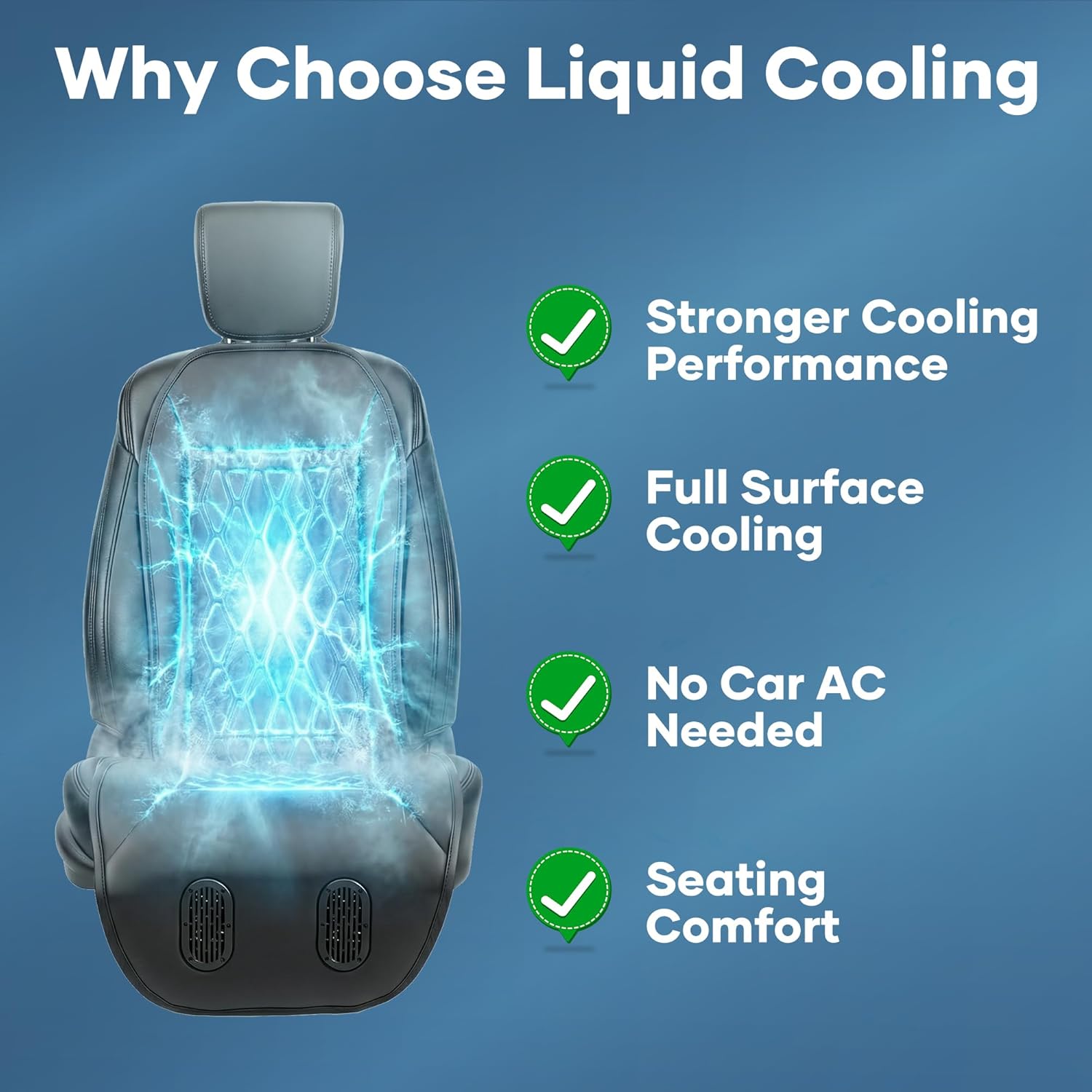 Detalle de Ymcud Liquid Cooling Car Seat Cover Front Seat with 3-Mode Active Cooling