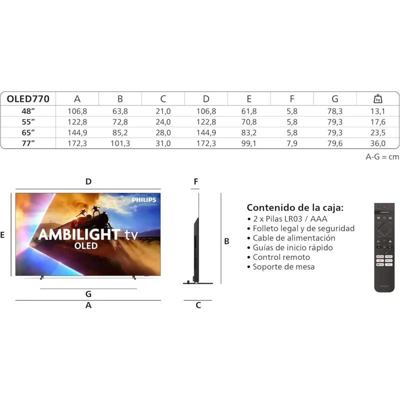 Thumbnail 1 de Philips 65OLED770 65" 4K Ambilight
