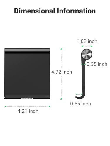 Detalle 2 de UGREEN Support Tablette Réglable Bureau Pose Tablette Téléphone – compact, stable et polyvalent