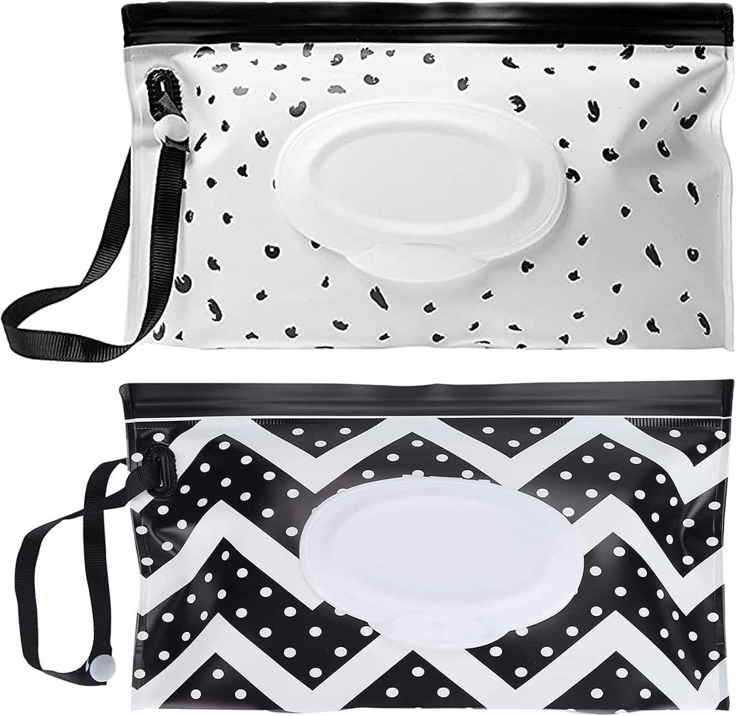Thumbnail 6 de 2 pcs Baby Wipes Dispenser Bag – Reusable Wet Wipe Bags for On-the-Go, White