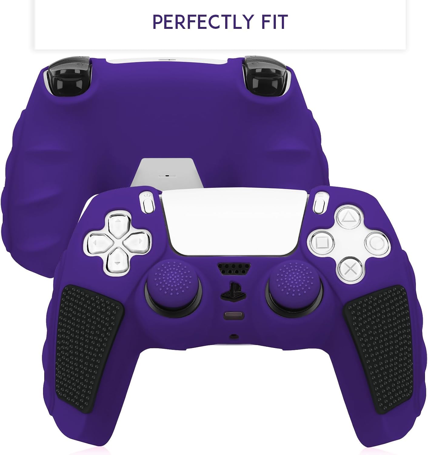 Detalle de SIKEMAY Anti-Slip PS5 Controller Skin + Thumb Grip Caps (2-Pack)