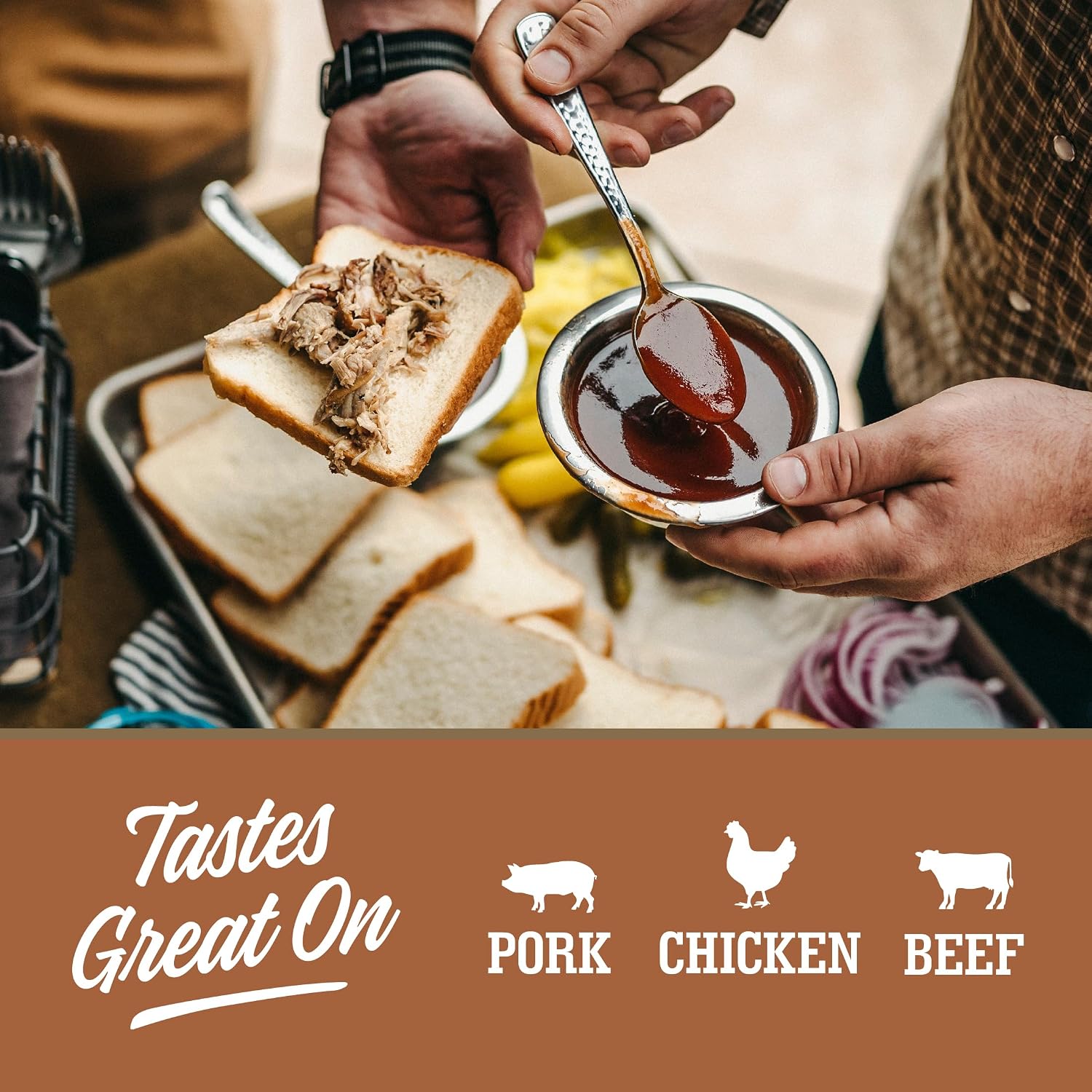 Detalle de Head Country HC220-6 Hickory Smoke BBQ Sauce, Gluten-Free, Soy-Free, 6-Pack