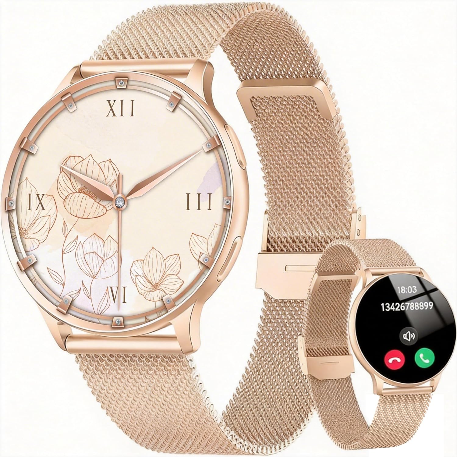 Jugeman 2026 Smartwatch Donna con chiamate Bluetooth, display AMOLED touch 1.32" e IP68