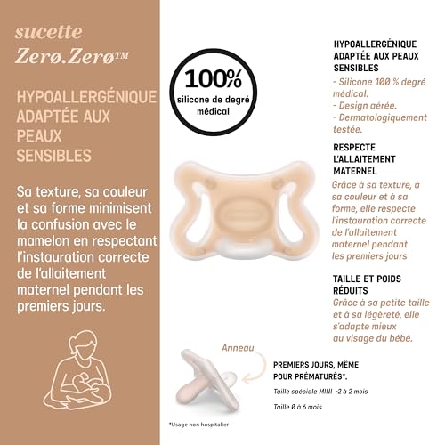 Thumbnail 4 de Suavinex Sucette Zero Zero avec Tétine Symétrique SX Pro (0–6 mois) – SkinFriendly Silicone