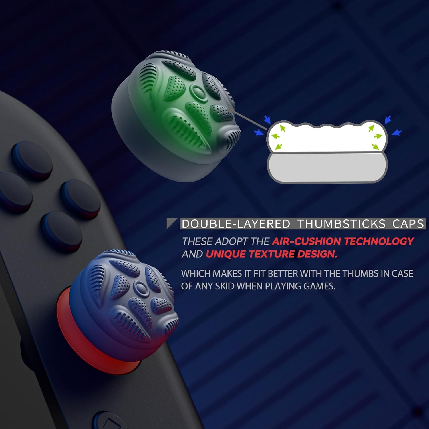 Thumbnail 3 de playvital Thumbs Cushion Caps for Switch 2 4-Pack