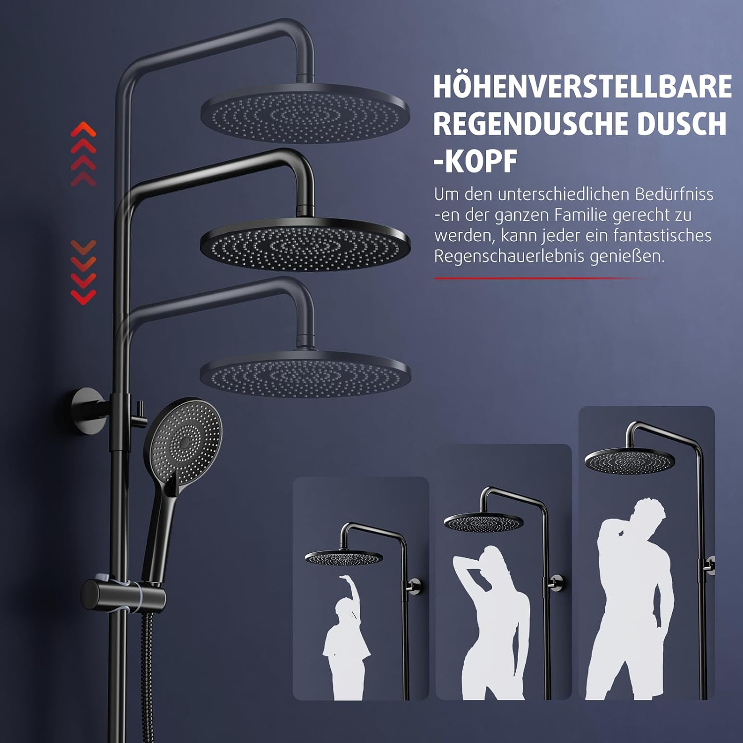 Thumbnail 5 de Rainsworth Duschsystem mit Armatur Schwarz