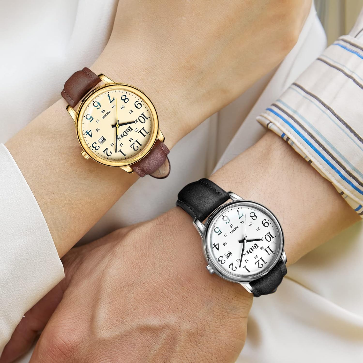 Thumbnail 6 de HANPOSH Herren Uhr Analog Quarz 38 mm