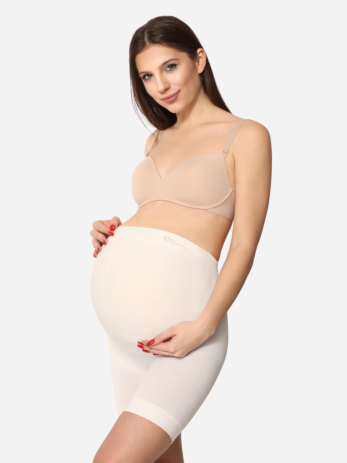 Thumbnail 5 de Be Mammy Umstandsshorts mit hoher Taille ohne seitliche Nähte – Umstandsunterwäsche für Schwangerschaft