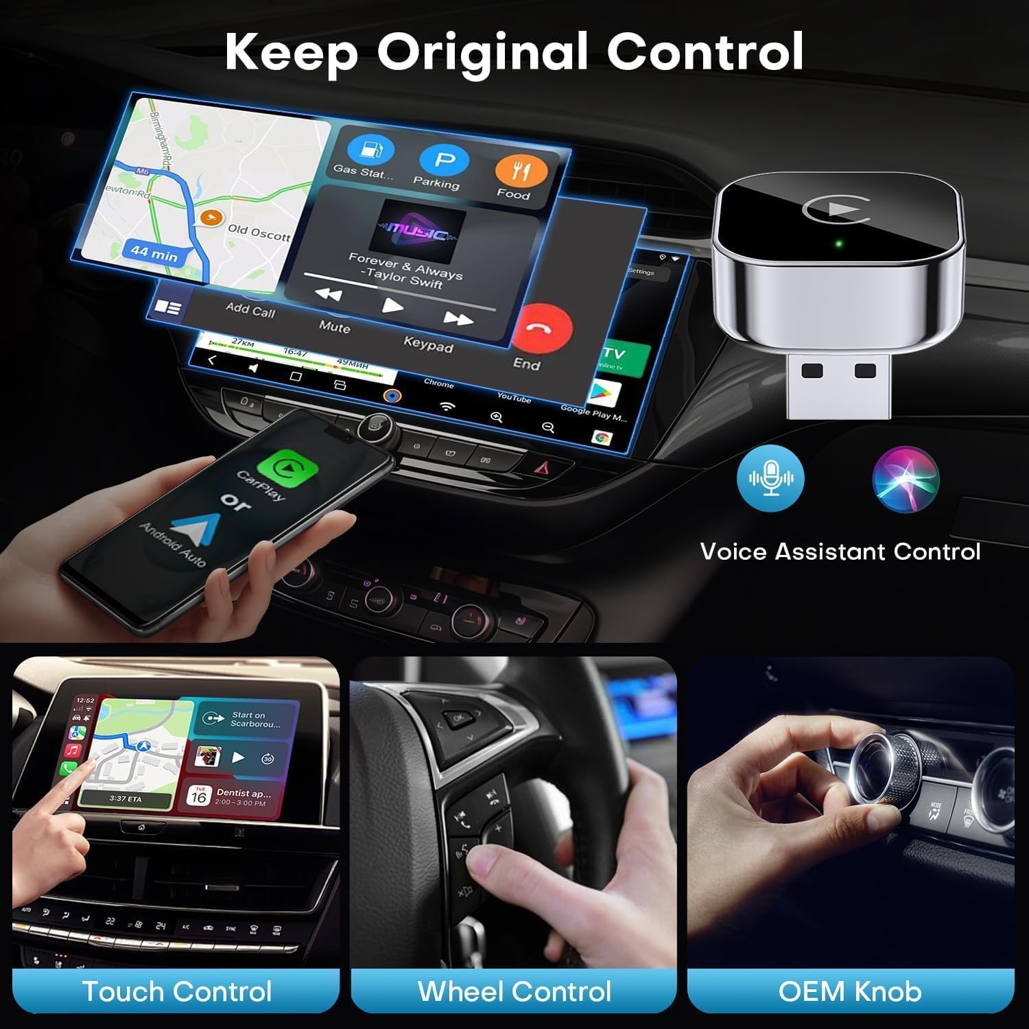 Thumbnail 3 de 2025 Upgraded Wireless CarPlay Adapter for iPhone
