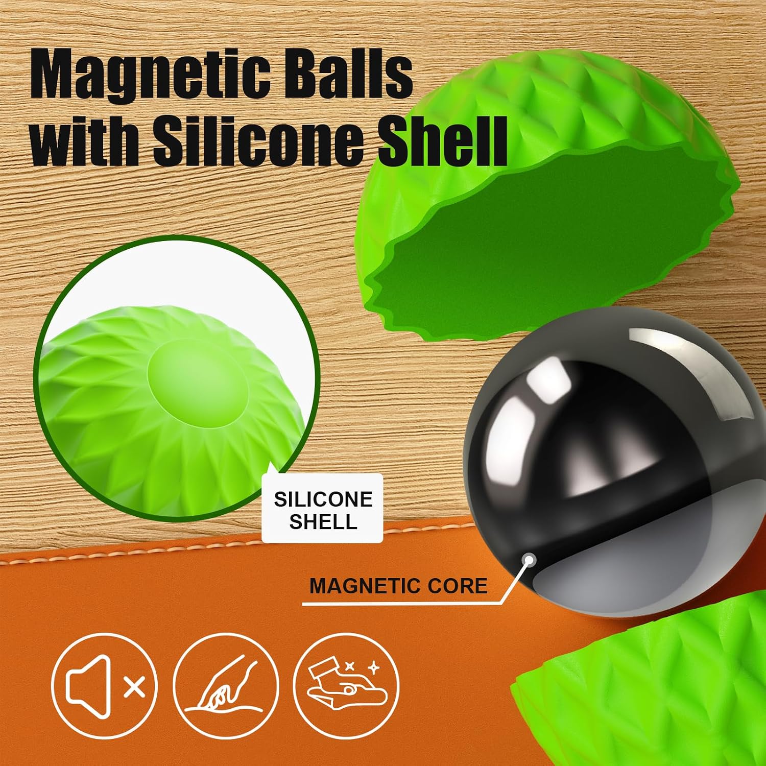 Detalle 2 de Silicone Magnetic Balls 6-Pack 🧩