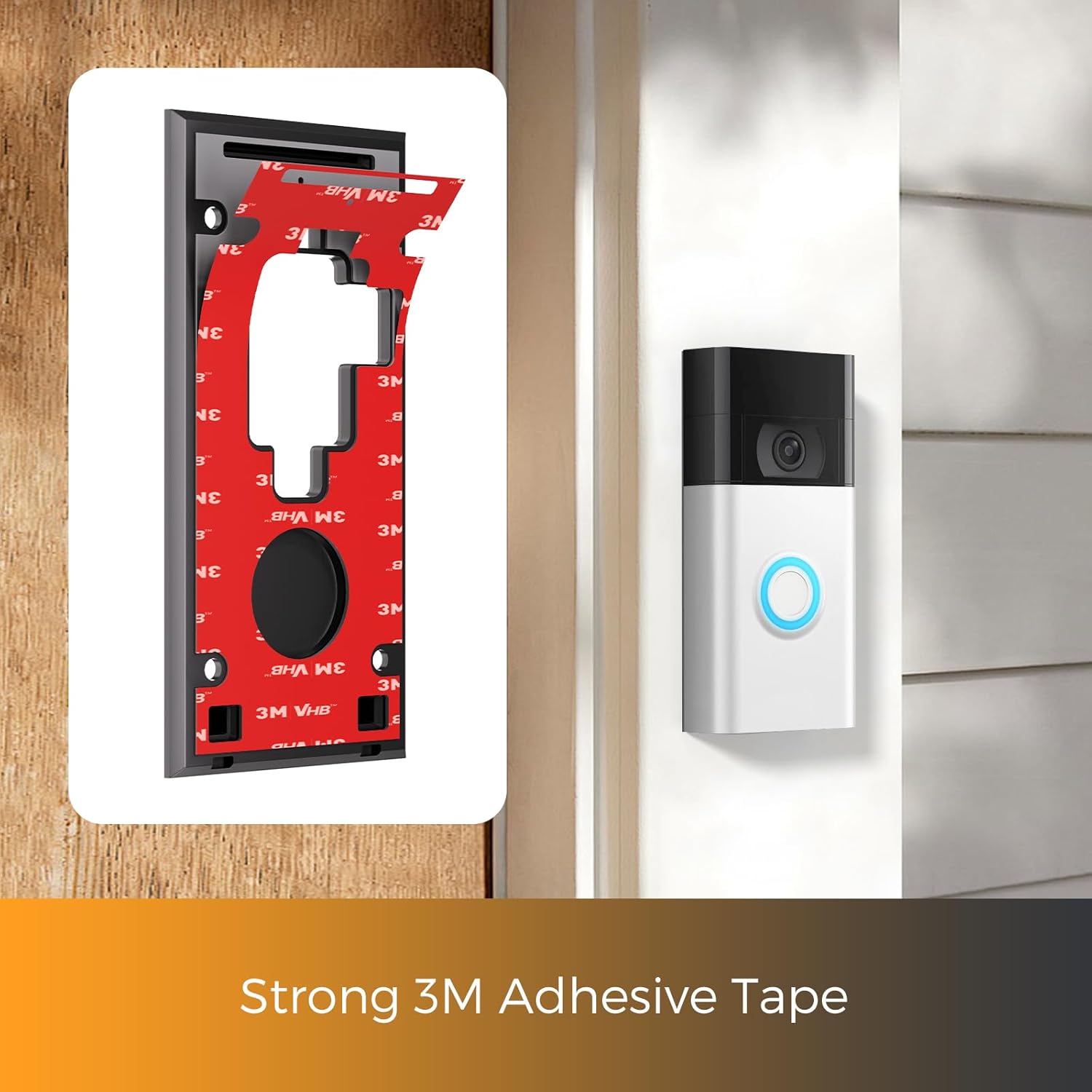 Thumbnail 5 de 2020 Doorbell Mount No Drill for Ring Video Doorbell 2nd Generation (2020 Release) – Adhesive Backplate & Bracket kit