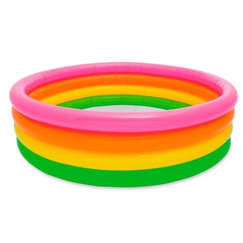 Detalle 2 de Intex Piscina Hinchable Infantil 168x46 cm (780 L) – 4 cámaras, 3 anillos de colores
