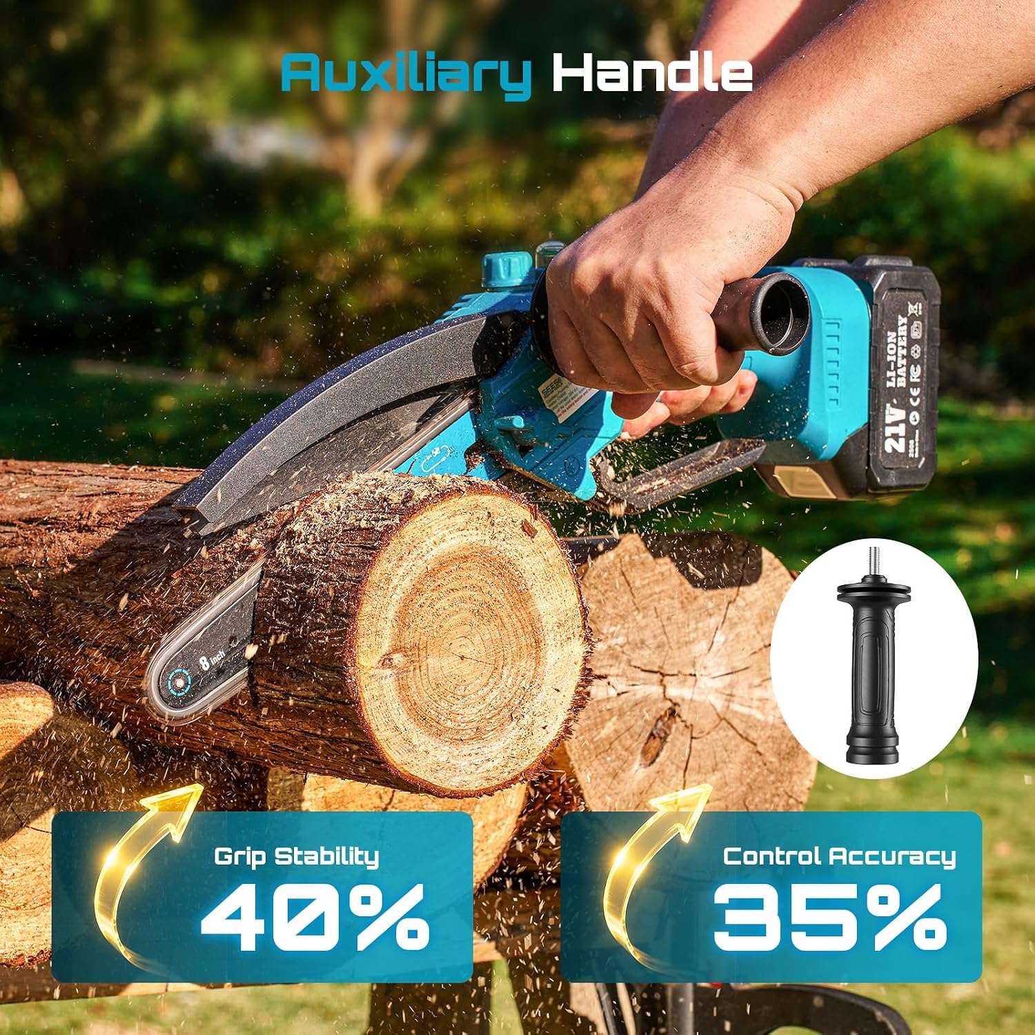 Thumbnail 5 de SEESII 8 inch mini chainsaw 900W
