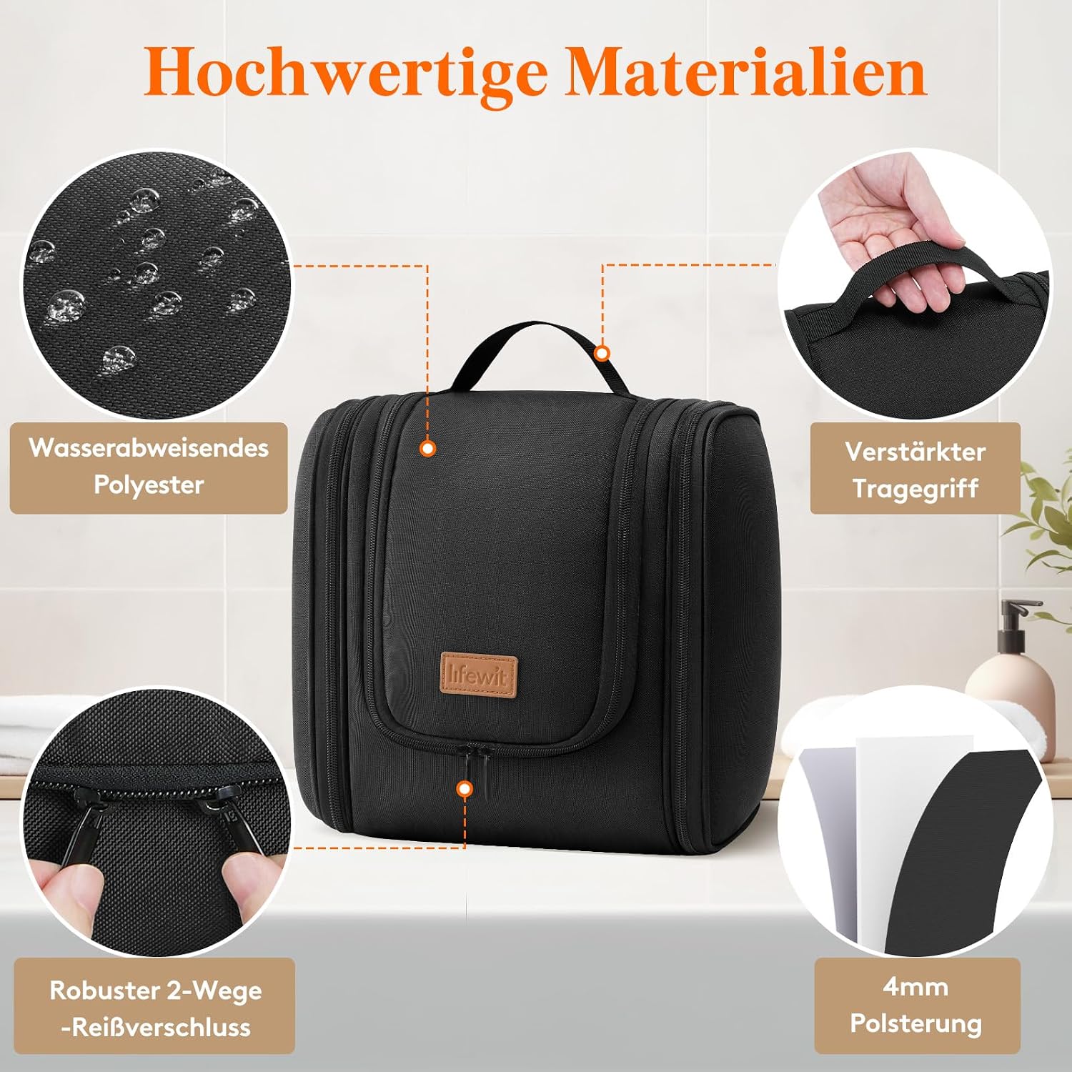 Thumbnail 4 de Lifewit Große Kulturbeutel Herren