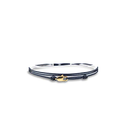 Detalle de Made by Nami Adjustable Wrap Surfer Bracelet – Blue Gold (U)
