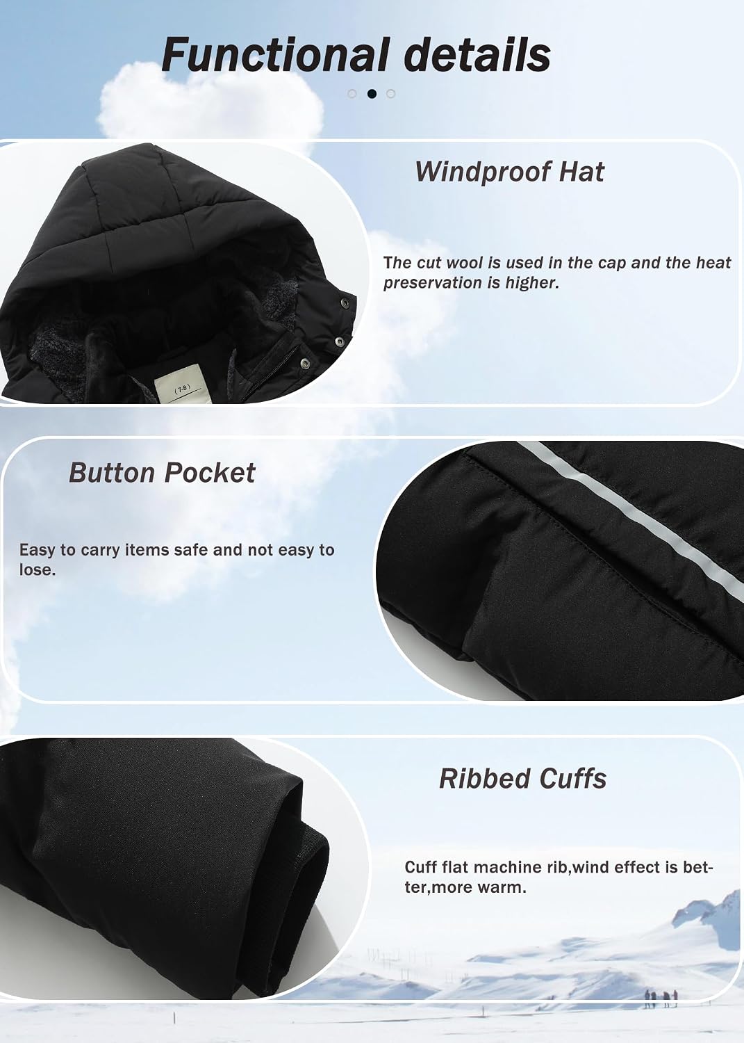 Thumbnail 6 de BYLESIN Kids Waterproof Puffer Jacket