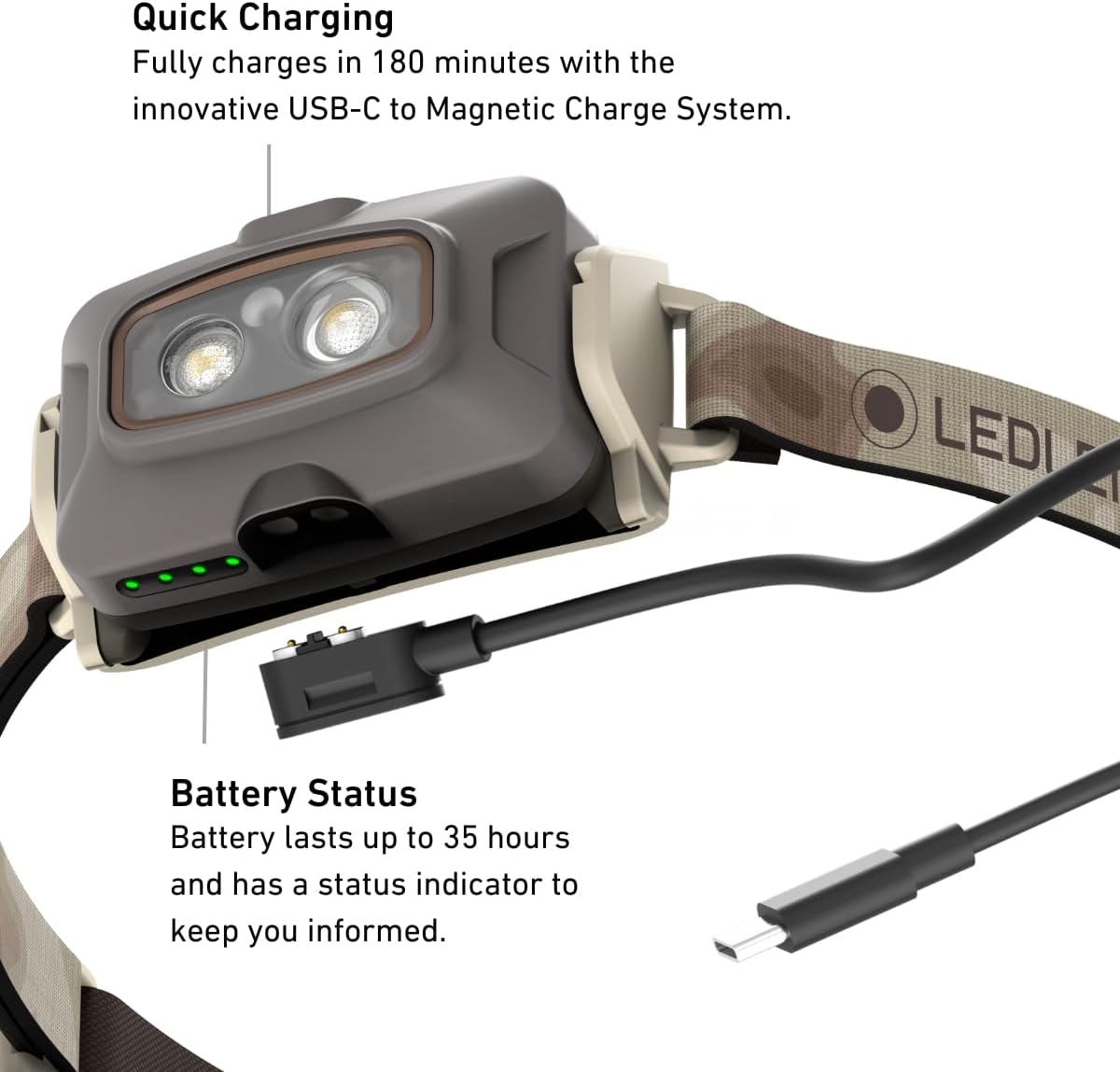 Thumbnail 3 de Ledlenser HF4R Signature Rechargeable Head Torch (600lm) with RGB light, 7 modes & USB-C