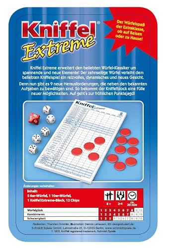 Thumbnail 2 de Schmidt Spiele 51296 Kniffel Extreme – Bring mich mit Spiel in Metallbox