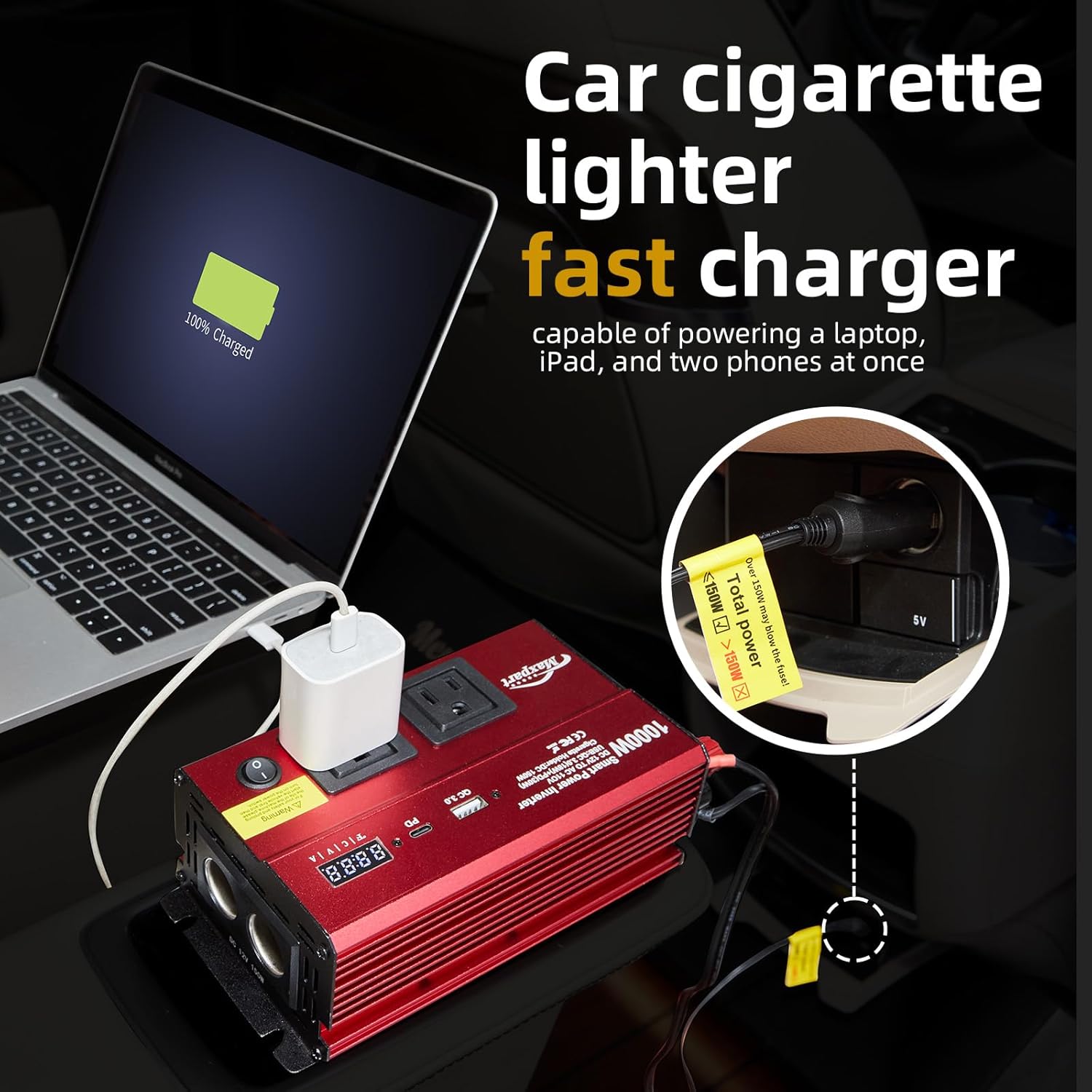 Thumbnail 3 de TWING Car 1000W Inverter 12V to 110V Power ⚡