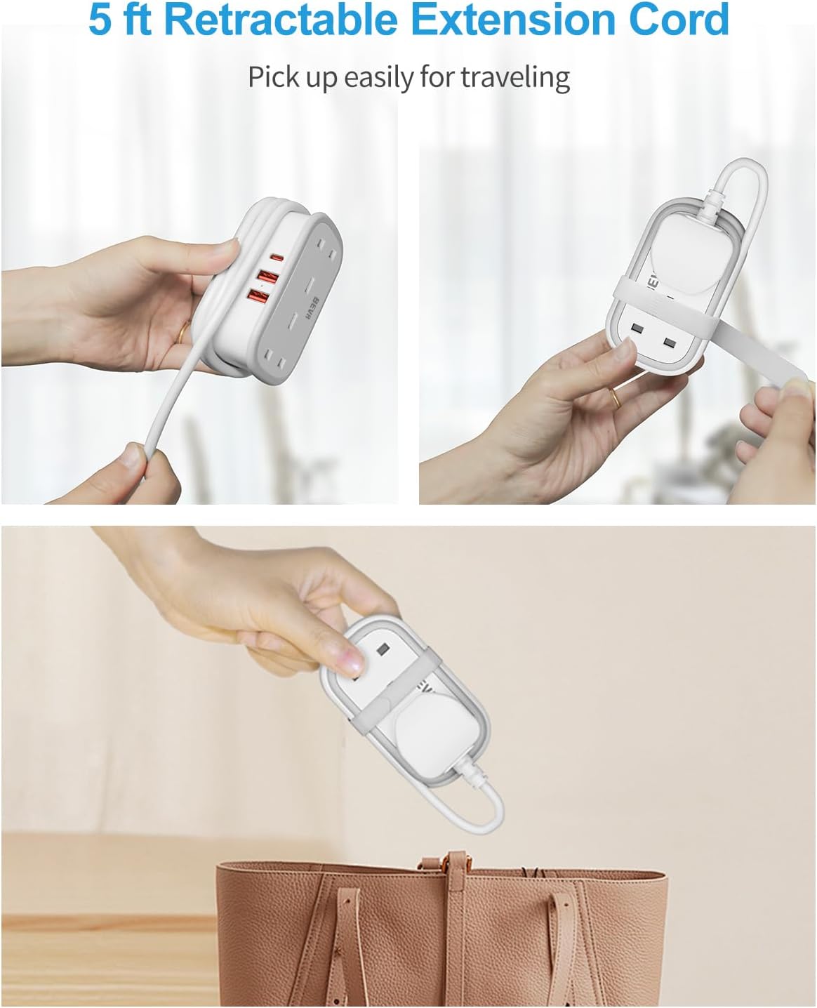 Thumbnail 4 de BEVA Travel Extension Lead 1.5m with USB C cable 🔌