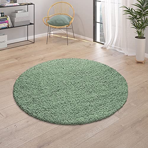 Detalle 2 de Paco Home Tapis Shaggy Vert 70x140 cm 🛋