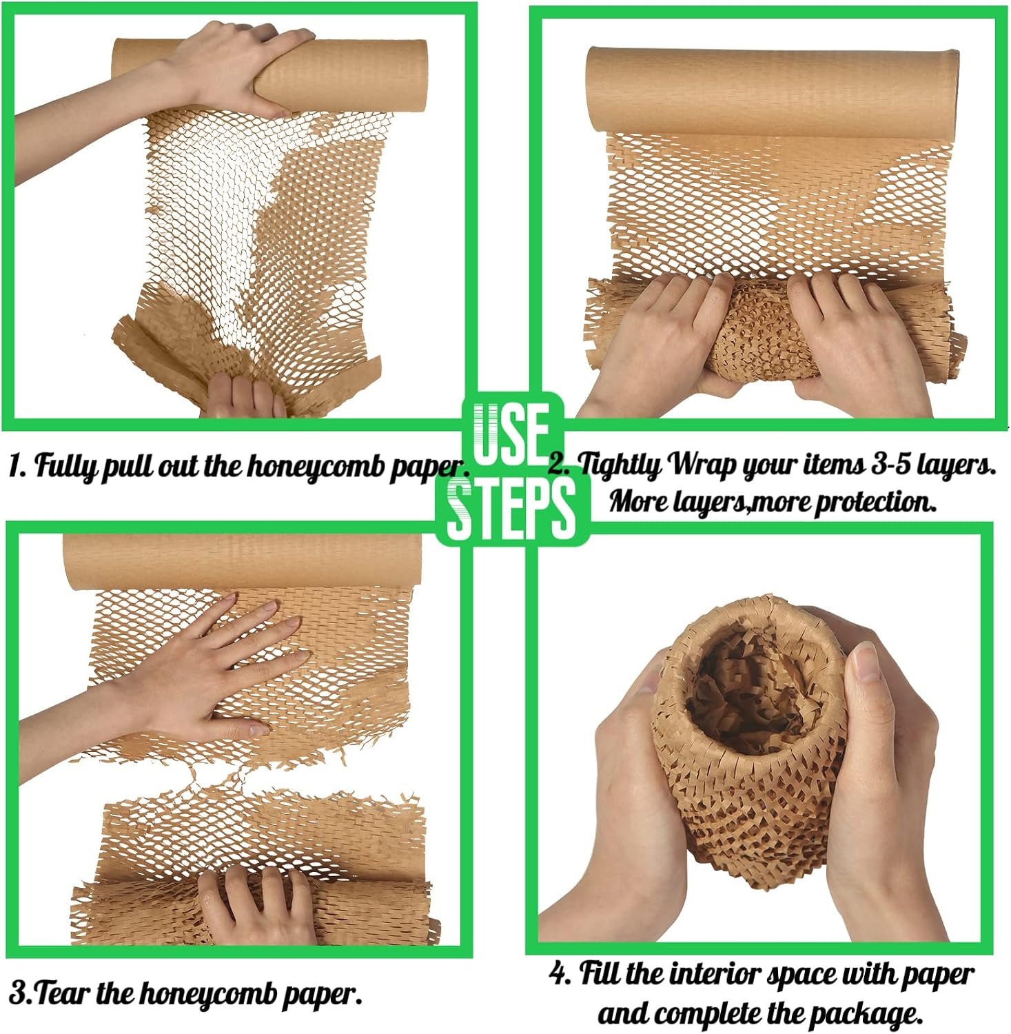 Detalle de Honeycomb Packaging Paper 30cm x 30m wrap