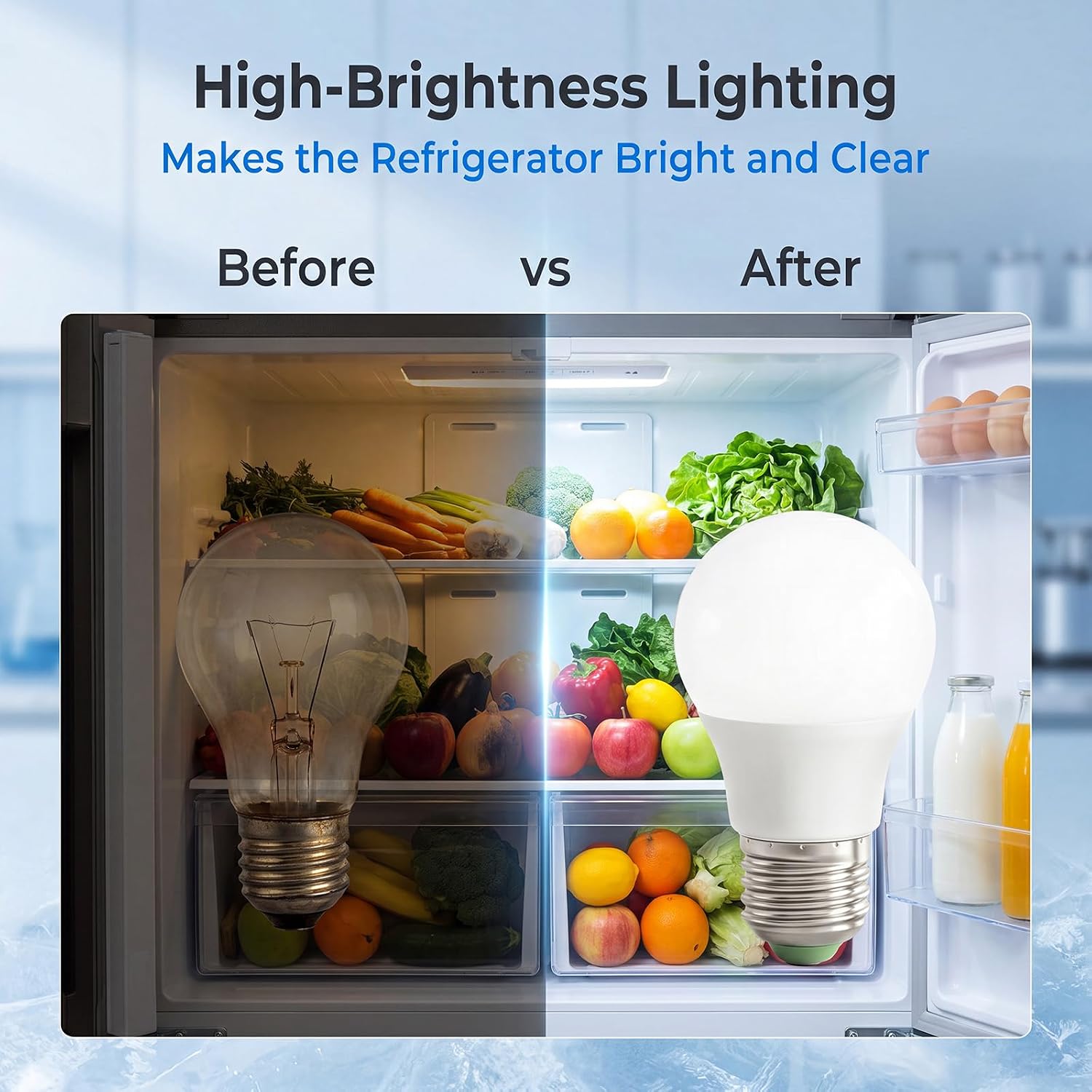 Detalle 1 de YLTKJ We16x32537 Refrigerator Freezer LED Bulbs, 6500K, E27, 2-Pack