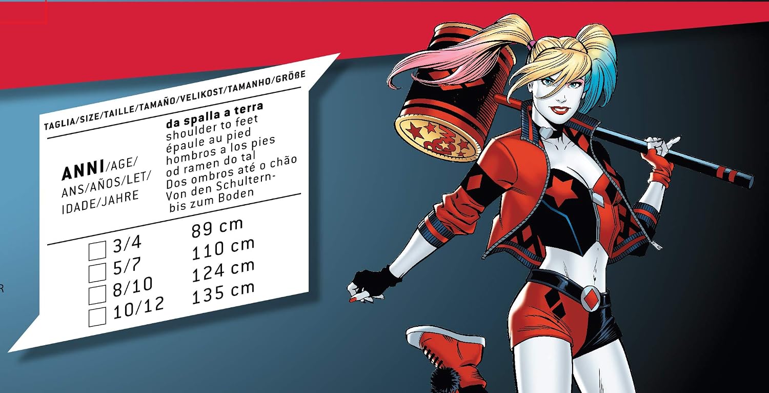 Detalle 1 de Kostium Harley Quinn dla dziewczynki DC Comics – oficjalnie licencjonowany