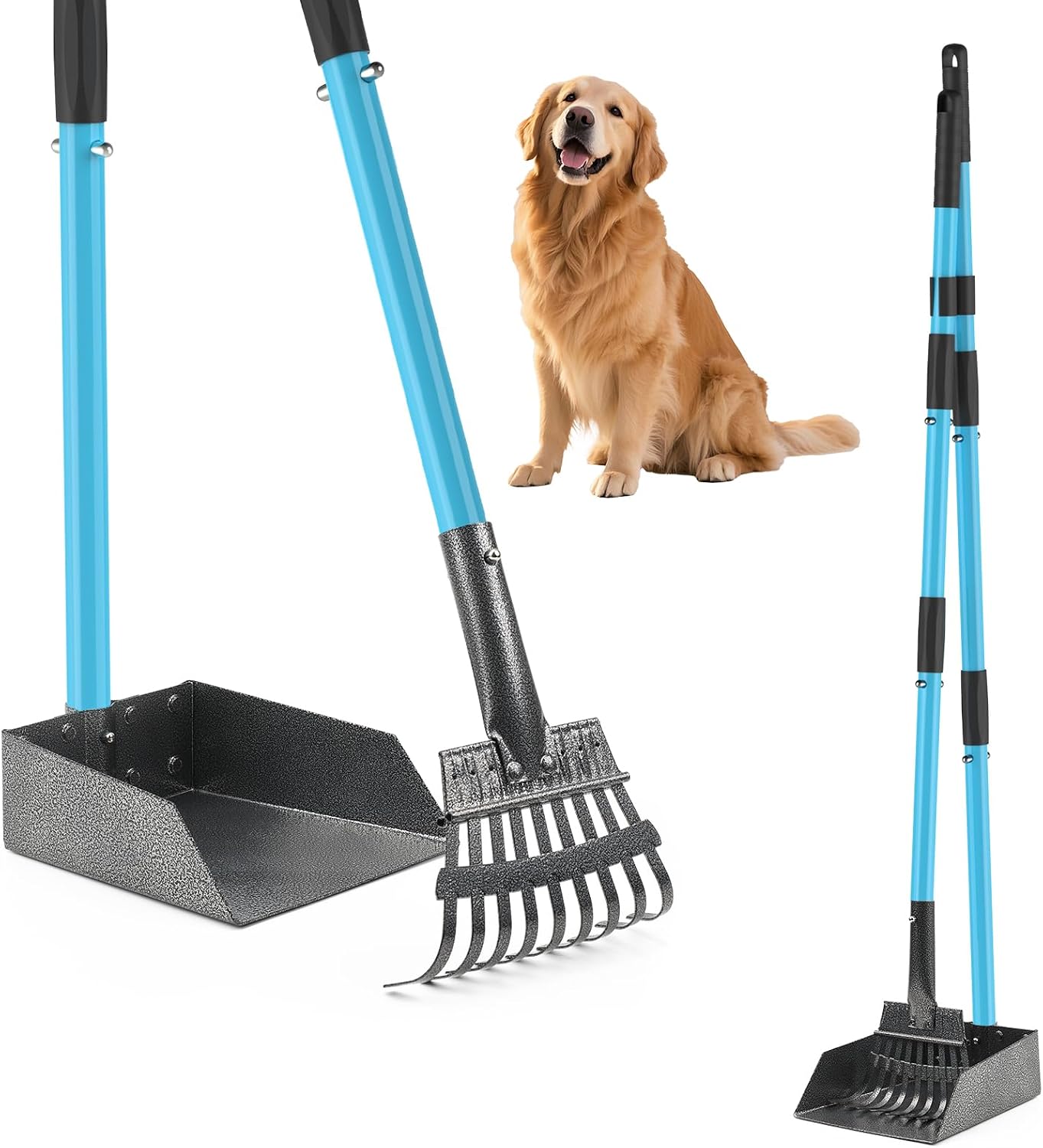 Detalle de QUMIMA Dog Pooper Scooper, 38-Inch Handle